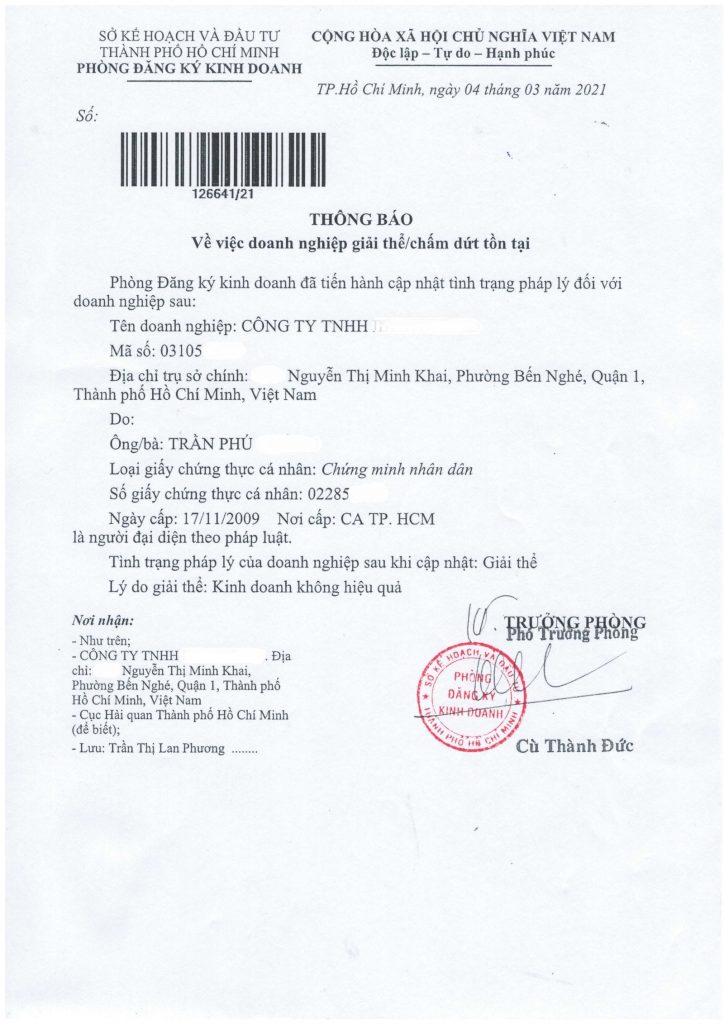 Giải thể doanh nghiệp