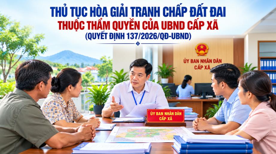 Thực hiện hòa giải tranh chấp đất đai tại UBND cấp xã